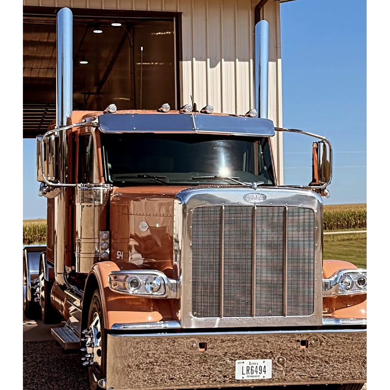 #2.1-OE-BM-BO-ST-9.5-SS Peterbilt & Kenworth SUNVISOR - (Fits all 2.1m cabs -WITH A OEM 5 BRACKET VISOR)