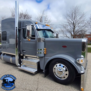 Peterbilt 589 (Choose box style) 1 piece DPF And Battery Stepbox Covers BATTERY BOX Battery box or (passenger side weedburner trucks only),Passenger side (dpf box only) Light Slate Gray