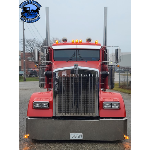 #KWFG-OE-20-5 Flat glass Kenworth visor (old school) 5" drop (Colorado style) Kenworth visor Dark Slate Gray