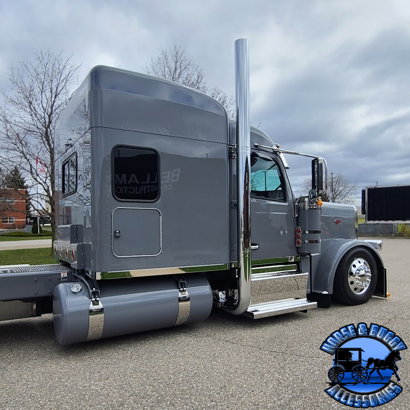 Peterbilt 589 (Choose box style) 1 piece DPF And Battery Stepbox Covers BATTERY BOX Battery box or (passenger side weedburner trucks only),Passenger side (dpf box only) Light Slate Gray