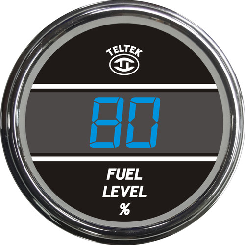 237.6K  2006 newer Kenworth FUEL LEVEL GAUGE; BLUE DISPLAY; CHROME BEZEL GAUGE Dark Slate Gray