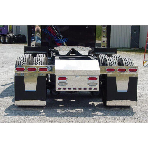 #10426   2'' X 24'' POLISHED STAINLESS TOP FLAP ACCENT TRIMS W/HARDWARE mud flap accessories Dark Slate Gray