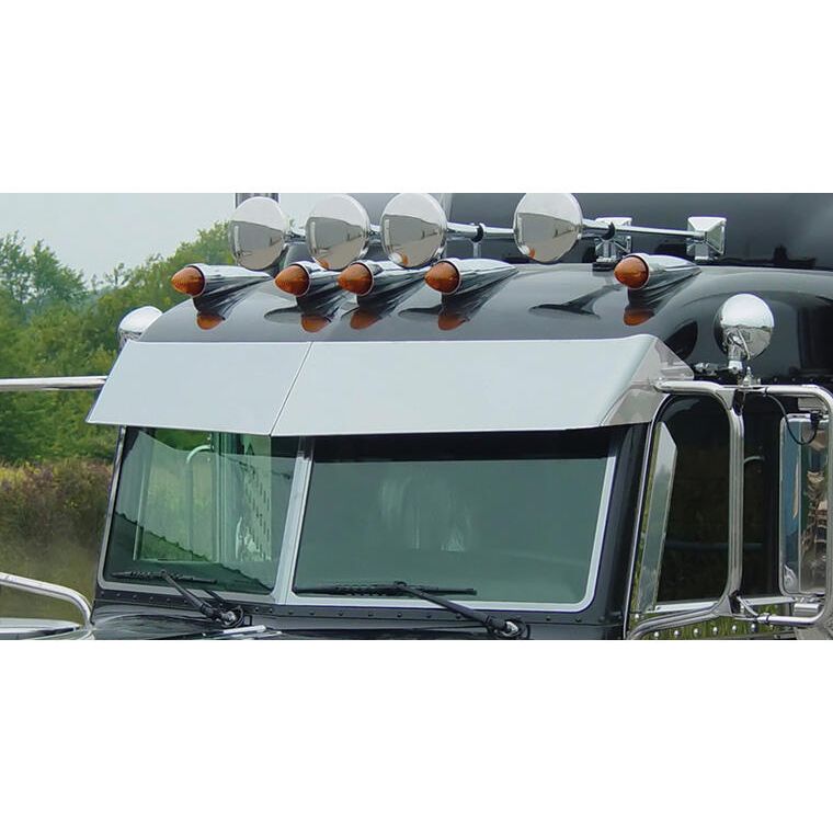 PETERBILT ULTRACAB W/CAB MNTD MIRS 11" BLIND MOUNT DROP VISOR '05+ #35023