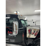 Rollin Low 12" Straight Visor (Kenworth T680, T880, W990) (Peterbilt 567, 579, 589)  #3002 PETERBILT VISOR Dark Gray