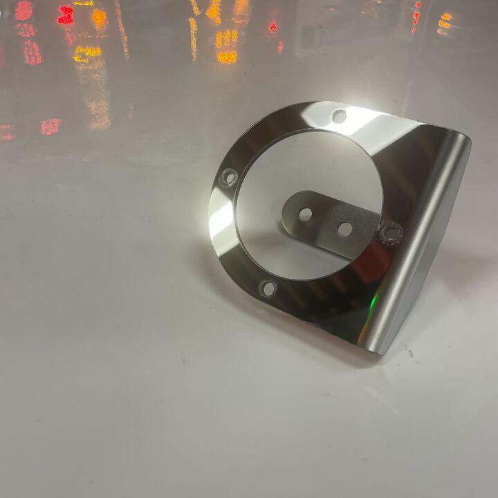 SS-1065  angled FACING DOWN watermelon mirror bracket; 304ss sold in indiviudually Rosy Brown