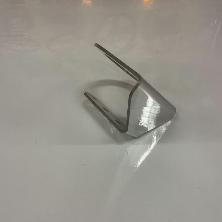 SS-1065  angled FACING DOWN watermelon mirror bracket; 304ss sold in indiviudually Rosy Brown