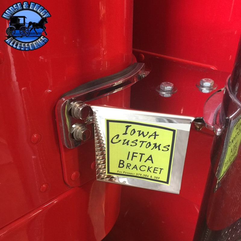 IC185001-14 PETE 379, 386, 389 S.S. 1 IFTA PERMIT BRACKET HOLDER (PAIR)