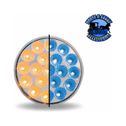 4" Round Trux Dual Revolution LEDs (Choose Style and Color) 4" ROUND Amber to Blue - #TLED-4XAB Gray