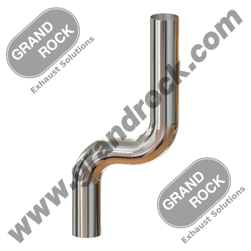 JDS-5C  STACK DUMP,5"2-BEND OD/OD CHR