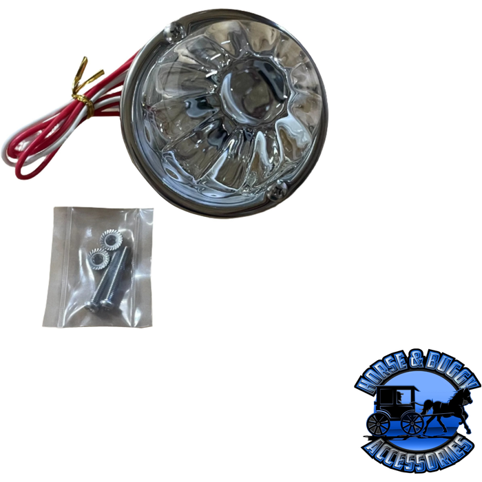 Dim Gray #JML-WK3-C  "Super Sealed" Twist Lock Watermelon Flush Mount Kit (Clear Glass Lens) (2 Wire 1156) watermelon glass lens