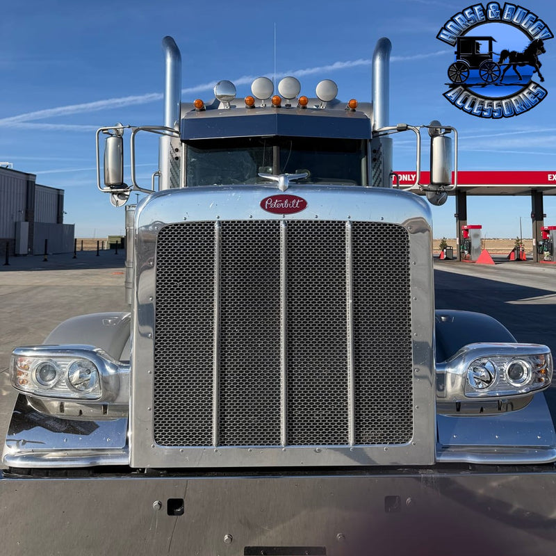 PETERBILT ULTRACAB W/CAB MNTD MIRS 11" BLIND MOUNT DROP VISOR '05+ #35023