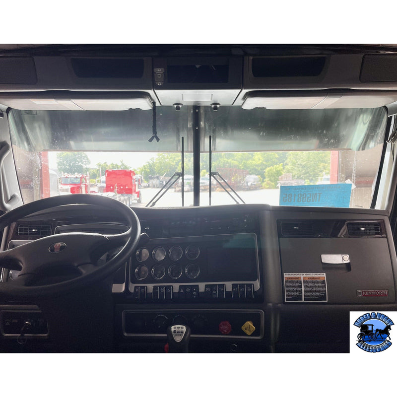 Rollin low Kenworth 10" straight visor fits-aero cab models #2023 visor Dark Slate Gray