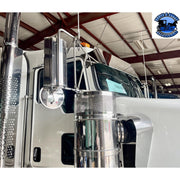 Rollin low Kenworth 10" straight visor fits-aero cab models #2023 visor Dark Gray