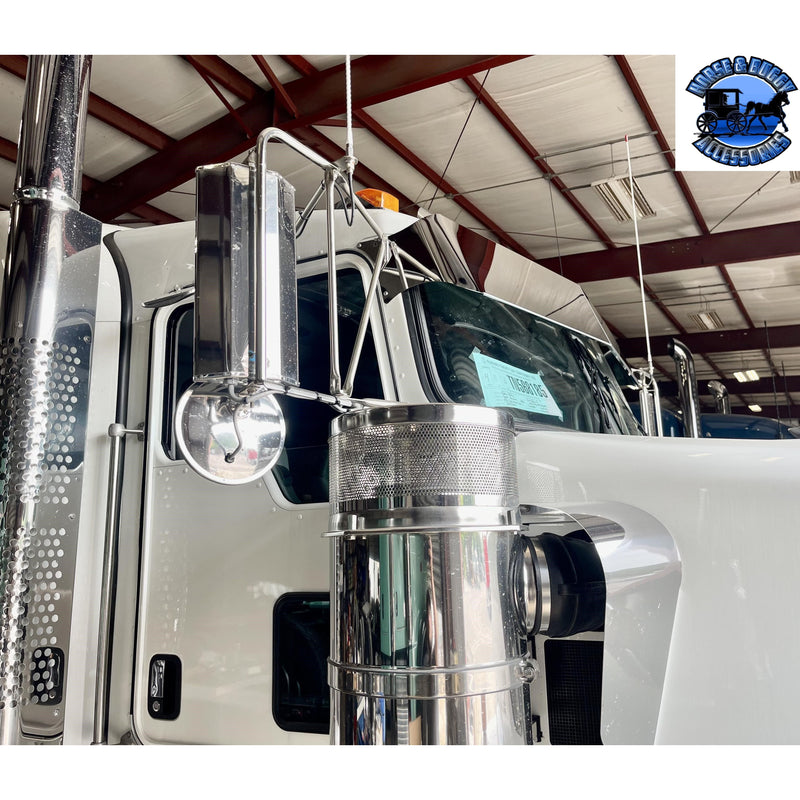 Rollin low Kenworth 10" straight visor fits-aero cab models #2023 visor Dark Gray