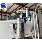 Rollin low Kenworth 10" straight visor fits-aero cab models #2023 visor Dark Gray