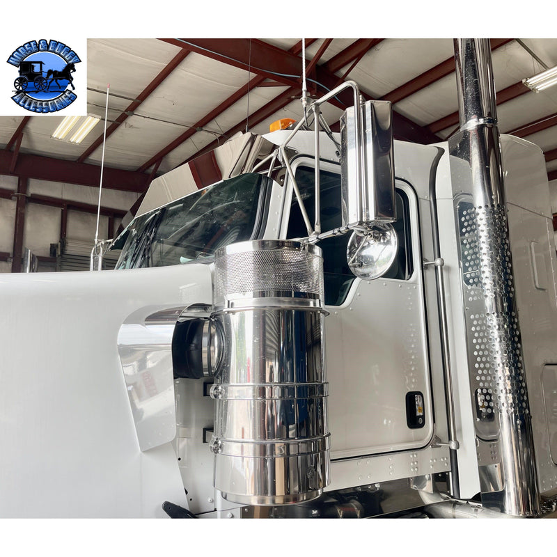 Rollin low Kenworth 10" straight visor fits-aero cab models #2023 visor Dark Gray