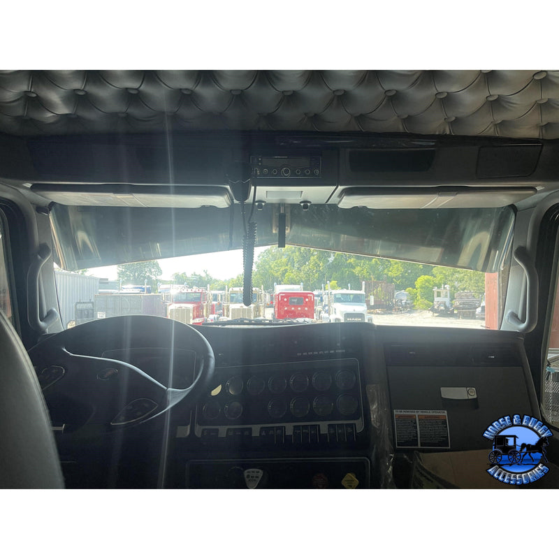 Rollin low Kenworth reverse bowtie 12X8" visor Curve windshield #2011 visor Dark Slate Gray