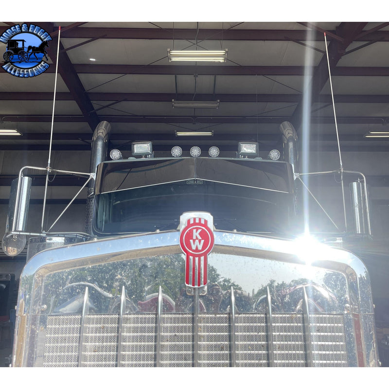 Rollin low Kenworth reverse bowtie 12X8" visor Curve windshield #2011 visor Dark Slate Gray