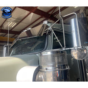 Rollin low Kenworth reverse bowtie 12X8" visor Curve windshield #2011 visor Dark Slate Gray