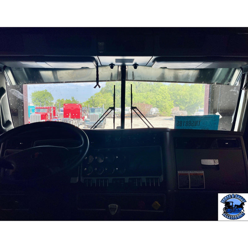 Rollin low Kenworth 9" x 6" bowtie visor fits-aero cab models #2022 visor Gray