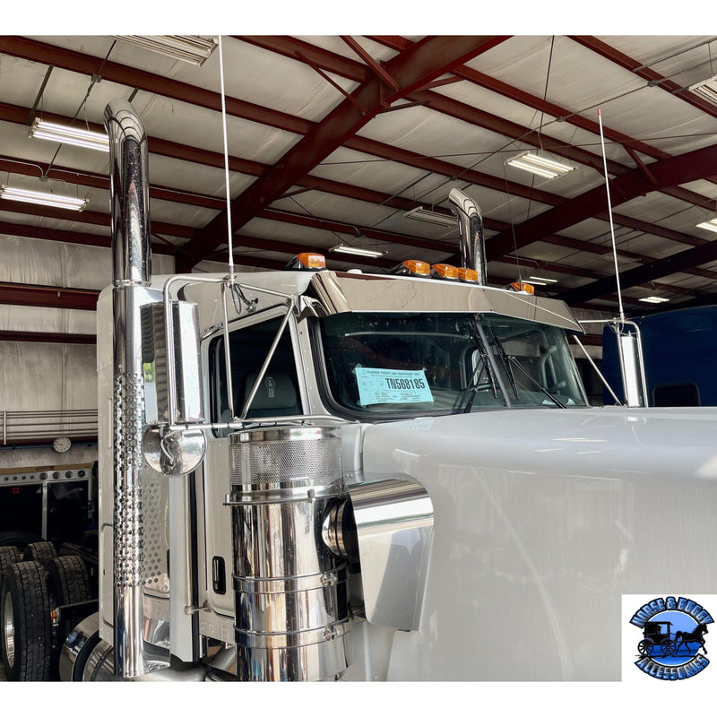 Rollin low Kenworth 9" x 6" bowtie visor fits-aero cab models #2022 visor Dark Gray