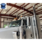 Rollin low Kenworth 9" x 6" bowtie visor fits-aero cab models #2022 visor Dark Gray