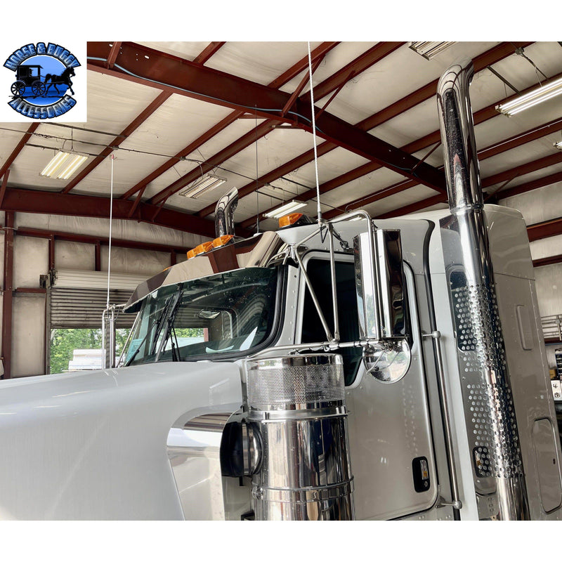 Rollin low Kenworth 9" x 6" bowtie visor fits-aero cab models #2022 visor Dark Gray