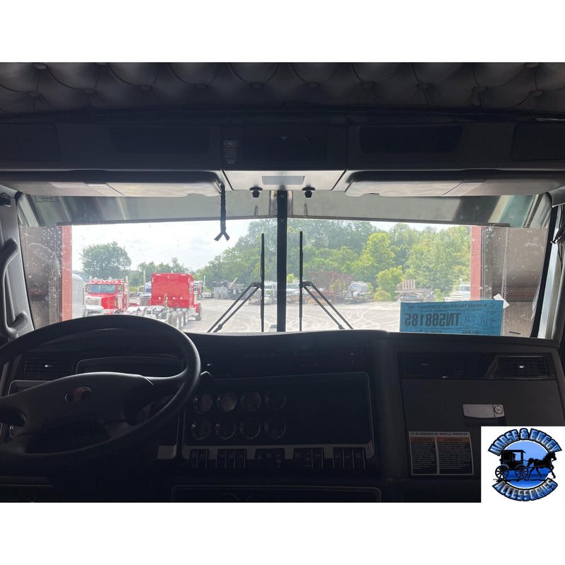 Rollin low Kenworth (COLT) 8" x 5" bowtie visor fits-aero cab models #2024 visor Gray