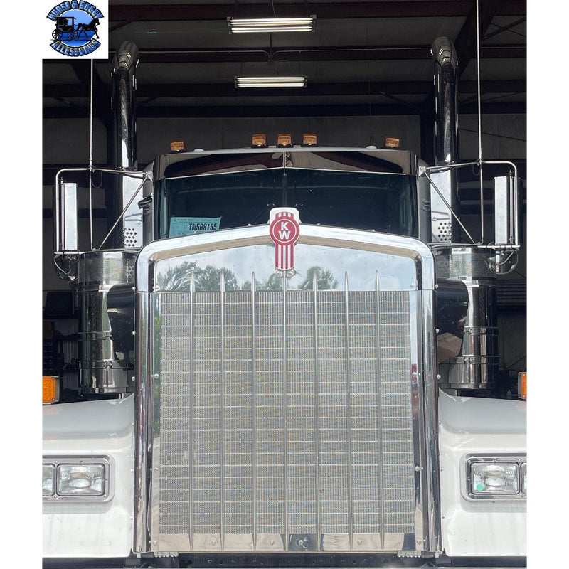 Rollin low Kenworth (COLT) 8" x 5" bowtie visor fits-aero cab models #2024 visor Dark Slate Gray