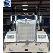 Rollin low Kenworth (COLT) 8" x 5" bowtie visor fits-aero cab models #2024 visor Light Gray