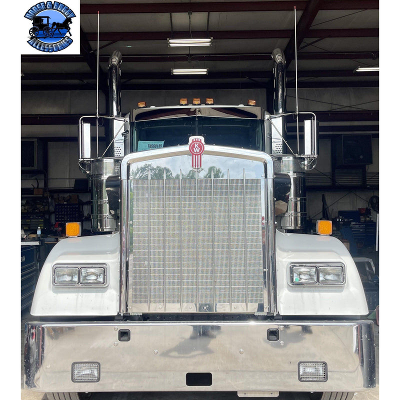 Rollin low Kenworth (COLT) 8" x 5" bowtie visor fits-aero cab models #2024 visor Light Gray