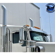 Rollin Low Forward Bowtie 14 guage Kenworth Visor 8"x6" Bowtie #2027 visor Gray