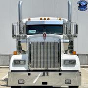 Rollin Low Forward Bowtie 14 guage Kenworth Visor 8"x6" Bowtie #2027 visor Gray