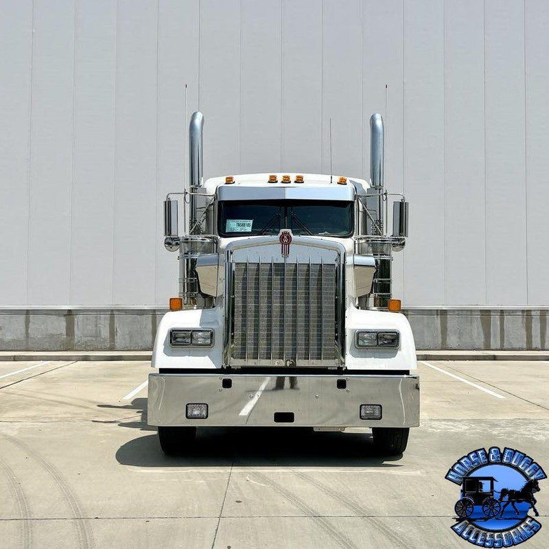 Rollin Low Forward Bowtie 14 guage Kenworth Visor 8"x6" Bowtie #2027 visor Gray