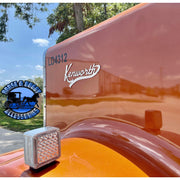 nu-2002-100 Kenworth hood decal emblem logo replacement stainless (sold by the piece) #2002 EMBLEM Sienna