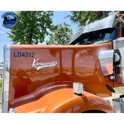 nu-2002-100 Kenworth hood decal emblem logo replacement stainless (sold by the piece) #2002 EMBLEM Sienna