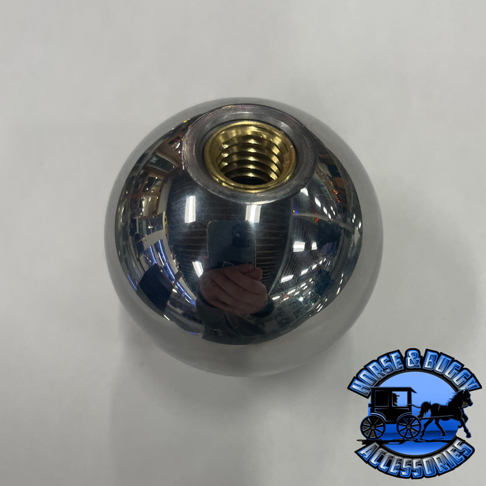Dark Gray Polished Stainless Round Heavy Weight Shift Knob #SS-200-POL (1/2"-13 female threads) SHIFTER