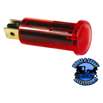 Tomato UP-98372 Red Warning Light 16 Amp 12V w/2 Lucar Terminals, 1 Pc.