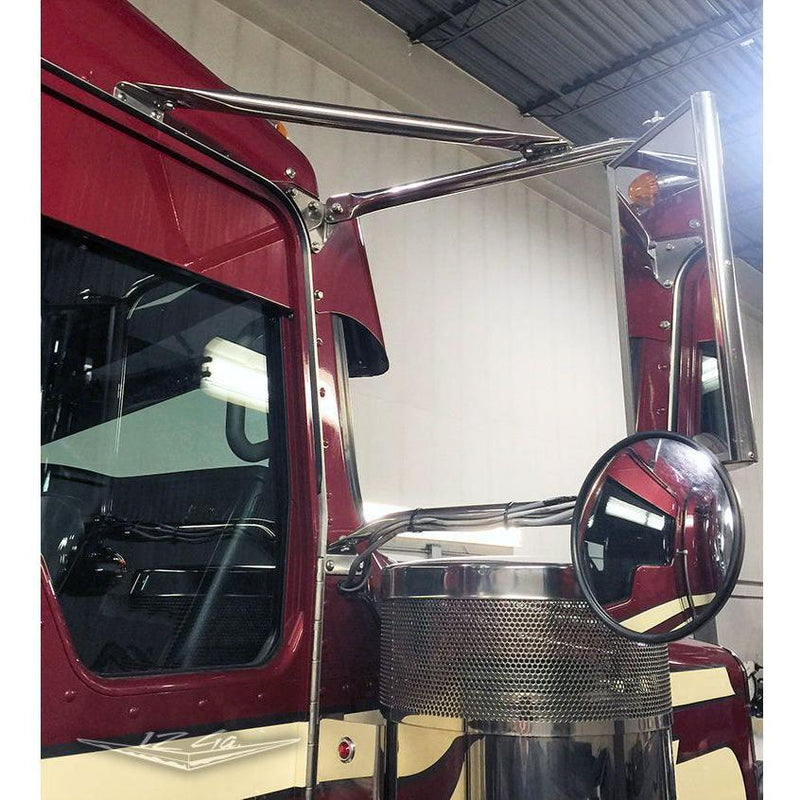 #kwc-cm-mb-bs 12 Gauge Custom (Sanded Paintable) Mirror Bracket Fits Kenworth AeroCab kwc-cm-mb-bs Dark Slate Gray