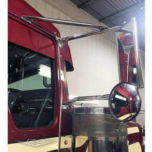 kwc-mb-cm-ss 12 Gauge Custom (Polished) Mirror Bracket Fits Kenworth AeroCab kwc-mb-cm-ss Dark Slate Gray