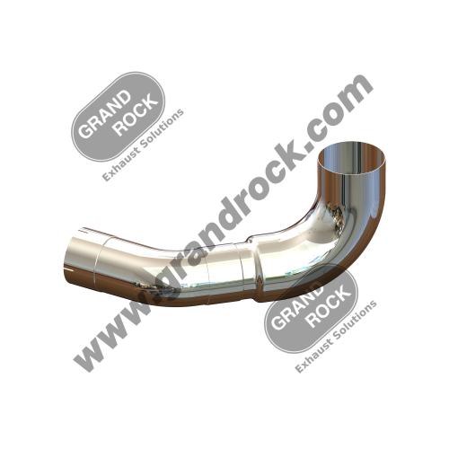 KW6-14764RC  6"2-BEND OD/R5"ID PIPE RIGHT CHR