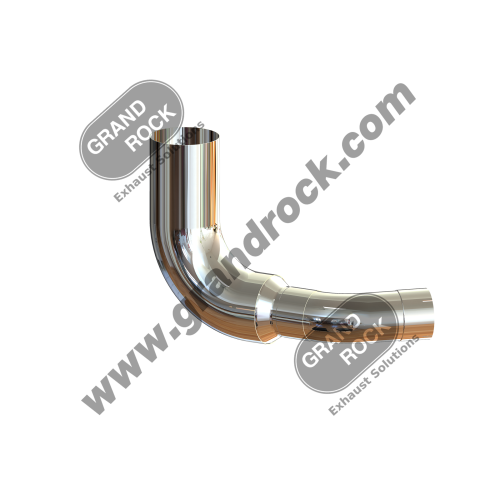 KW7-14764LC  7"2-BEND OD/R5"ID PIPE LEFT CHR