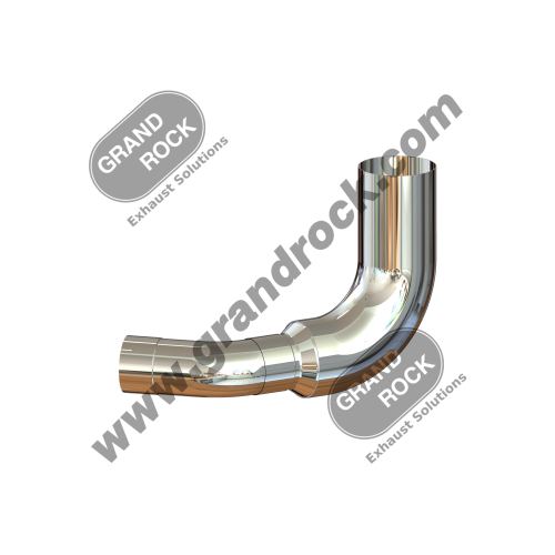 KW7-14764RC  7"2-BEND OD/R5"ID PIPE RIGHT CHR