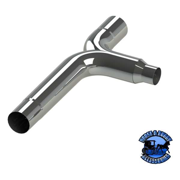 Y9008-E48-B15-1103 8" Reduced to 5" 48"x15" Large Diameter Y-Pipes Dim Gray