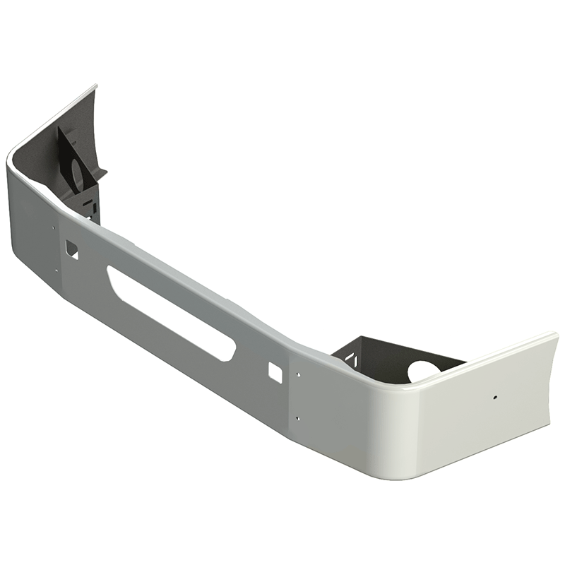 E-LH-5011-16 16'' VOLVO VNL SET BACK AXLE 2004-2017 (mounting brackets included)FOG LIGHTS,TOW PINS, VENT HOLES VOLVO BUMPER Light Slate Gray