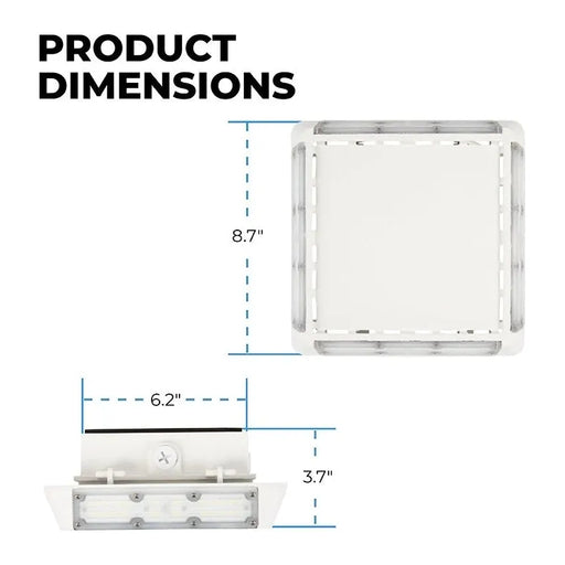 Beige SB-LPG-50K70WS LED Canopy Light - Selectable Wattage - Up To 8,750 Lumens - 30W / 45W / 60W / 70W - 5000K - White Finish