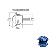 M176R 3/4" Red LED Marker/ Clearance, PC-Rated, Round, Bulk Pack Light Gray