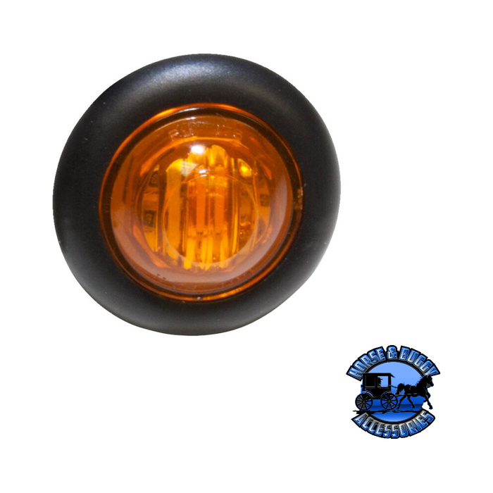 Chocolate M181A-BT2 3/4" Amber LED Marker/ Clearance, PC-Rated, Round, w/ two .180 Bullets, Bulk Pack