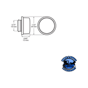 M186A-BT2 1.375" Amber LED Marker/ Clearance, PC-Rated Round, Dot XL 8″ Leads w/ .180 Bullets, Bulk Pack Lavender
