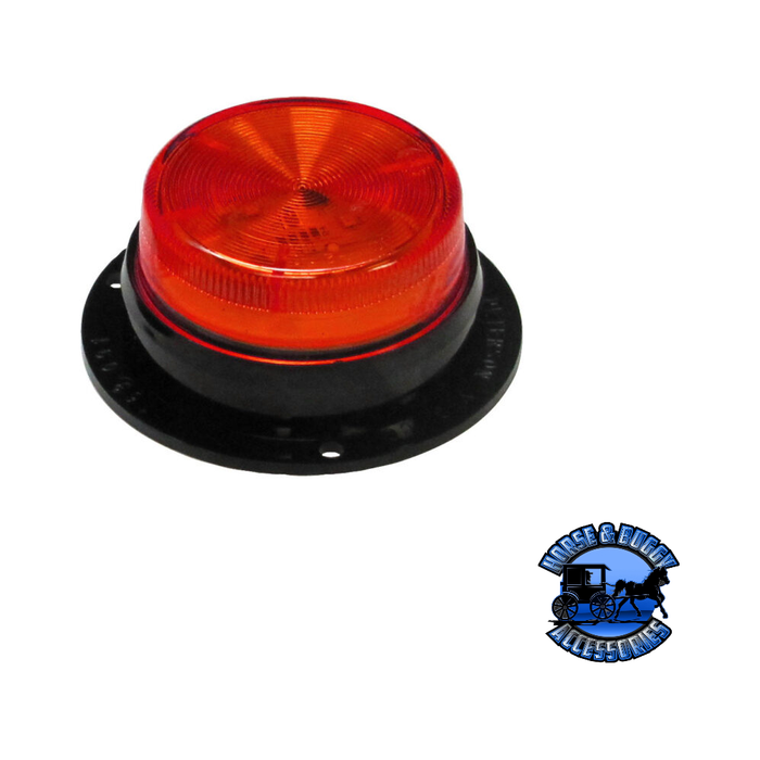 Black M192SR 2.5″ Red LED Marker/ Clearance, P2, Round, AMP, w/ Side Marker Flange, Bulk Pack